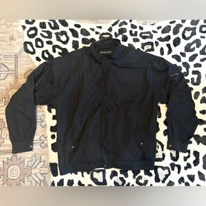 FootJoy Dryjoy Golf Black Jacket Mens XL Convertible Sleeve Zip Gold Letters